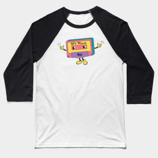 Music cassette man - Wing Baseball T-Shirt